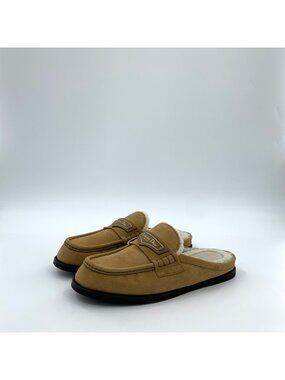 Dior Boy Dark Brown Logo Flat Closed-Toe Slides
